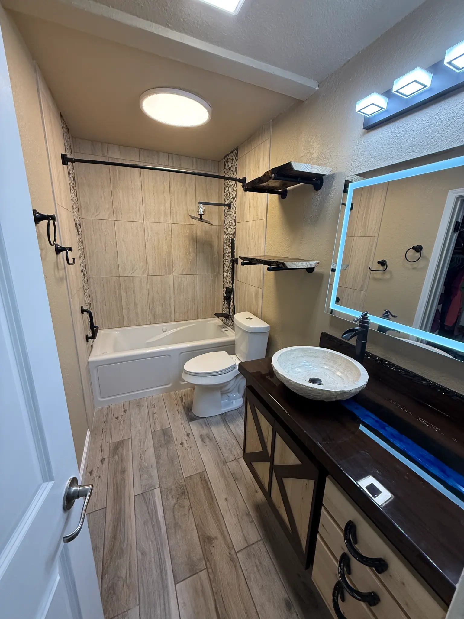 Bathroom remodel detail