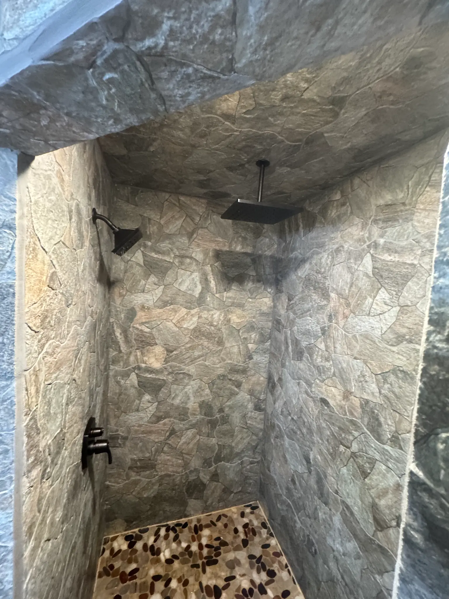 Stone cave shower